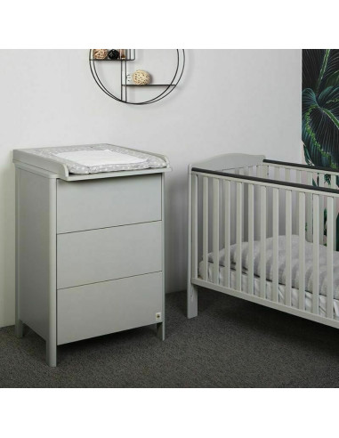BN-YappyNordGrey,Saltea de infasat YappyNordGrey cu doua cearceafuri impermeabile, YappyKids, 73x55 cm, Gri