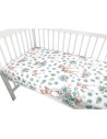 BN-6426972009188,MimiNu - Cearceaf cu elastic pentru patut 140X70 cm, Din bumbac certificat Oeko Tex Standard 100, Sweet Deer Mi