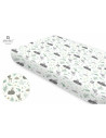 BN-6426972009225,MimiNu - Cearceaf cu elastic pentru patut 140X70 cm, Din bumbac certificat Oeko Tex Standard 100, Forest friend