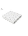 BN-6426972009249,MimiNu - Cearceaf cu elastic pentru patut 140X70 cm, Din bumbac certificat Oeko Tex Standard 100, Mini Gray Sta