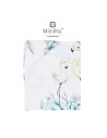 BN-6426972009263,MimiNu - Cearceaf cu elastic pentru patut 140X70 cm, Din bumbac certificat Oeko Tex Standard 100, Peonie Mint