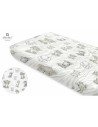 BN-6426972009300,MimiNu - Cearceaf cu elastic pentru patut 140X70 cm, Din bumbac certificat Oeko Tex Standard 100, Safari Natura