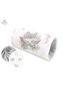 BN-6426972009362,MimiNu - Perna pentru alaptat tip manson, Din bumbac certificat Oeko Tex Standard 100, 25 cm, Lulu Rose/Gray