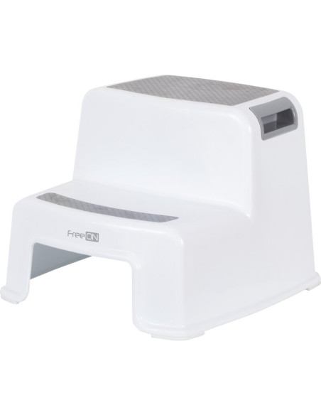 BN-42332,Scaunel Inaltator WC in Doua Trepte, Suprafata antiderapanta, FreeON, White & Grey BN-42332,Scaunel Inaltator WC in Doua Trepte, Suprafata antiderapanta, FreeON, White & Grey