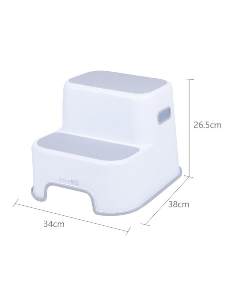BN-42332,Scaunel Inaltator WC in Doua Trepte, Suprafata antiderapanta, FreeON, White & Grey BN-42332,Scaunel Inaltator WC in Doua Trepte, Suprafata antiderapanta, FreeON, White & Grey