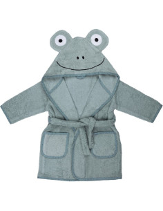 BN-36578,Halat de baie cu urechi Frog, Cu buzunare, Cu cordon, Bubaba, 9 - 24 luni, Marime 86/92, Green