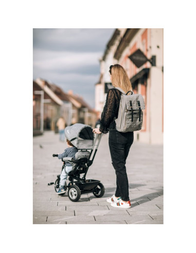 BN-44152,Tricicleta cu sezut rotativ 360 grade, Reglabil, Roti EVA, Mecanism de pedalare libera, Suport picioare, Free2Move, Pin