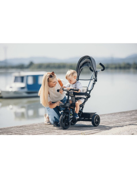 BN-44169,Tricicleta cu sezut rotativ 360 grade, Reglabil, Roti EVA, Mecanism de pedalare libera, Suport picioare, Free2Move, Bla