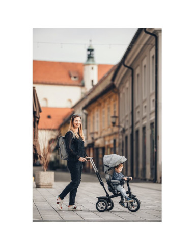 BN-44169,Tricicleta cu sezut rotativ 360 grade, Reglabil, Roti EVA, Mecanism de pedalare libera, Suport picioare, Free2Move, Bla