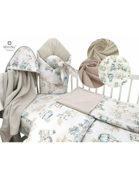 BN-6426972009980,MimiNu - Paturica de infasat cu doua fete, Cu multiple utilizari, Cu inchidere arici velcro, Dimensiune 75x75 c