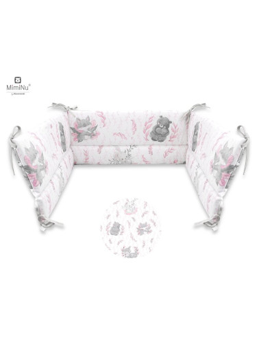 BN-6426972009799,MimiNu - Aparatoare pentru patut 120x60 cm, Din bumbac certificat Oeko Tex Standard 100, Cu inaltimea de 30 cm,