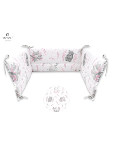 BN-6426972009799,MimiNu - Aparatoare pentru patut 120x60 cm, Din bumbac certificat Oeko Tex Standard 100, Cu inaltimea de 30 cm,