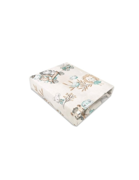 BN-6426972009898,MimiNu - Cearceaf cu elastic pentru patut 120X60 cm, Din bumbac certificat Oeko Tex Standard 100, Design, Zoo o