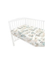 BN-6426972009898,MimiNu - Cearceaf cu elastic pentru patut 120X60 cm, Din bumbac certificat Oeko Tex Standard 100, Design, Zoo o