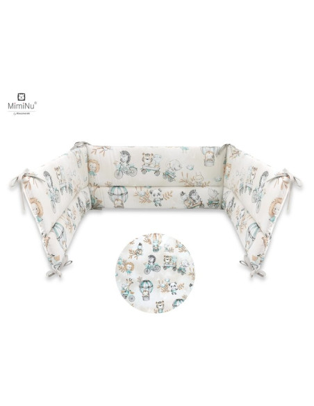 BN-6426972009904,MimiNu - Aparatoare pentru patut 120x60 cm, Din bumbac certificat Oeko Tex Standard 100, Cu inaltimea de 30 cm,