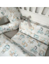 BN-6426972009904,MimiNu - Aparatoare pentru patut 120x60 cm, Din bumbac certificat Oeko Tex Standard 100, Cu inaltimea de 30 cm,