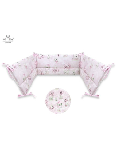 BN-6426972009928,MimiNu - Aparatoare pentru patut 120x60 cm, Din bumbac certificat Oeko Tex Standard 100, Cu inaltimea de 30 cm,