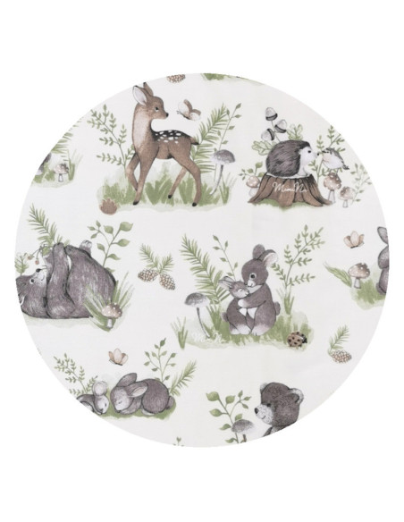 BN-6426972009935,MimiNu - Cearceaf cu elastic pentru patut 120X60 cm, Din bumbac certificat Oeko Tex Standard 100, Design, Calm 