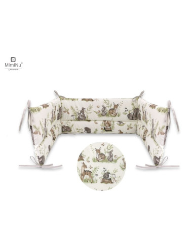 BN-6426972009942,MimiNu - Aparatoare pentru patut 120x60 cm, Din bumbac certificat Oeko Tex Standard 100, Cu inaltimea de 30 cm,