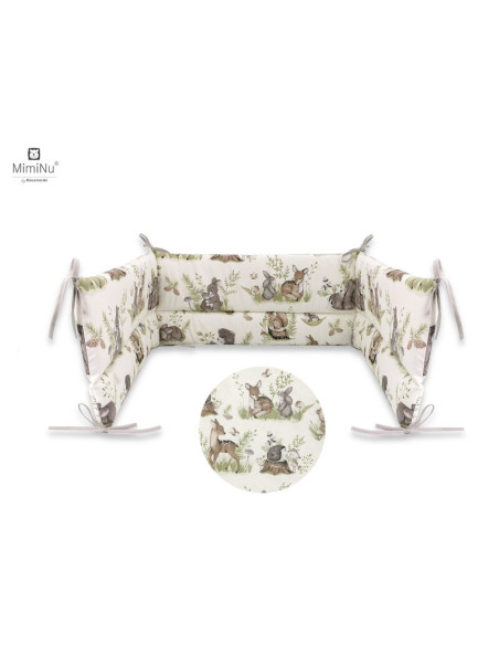 BN-6426972009942,MimiNu - Aparatoare pentru patut 120x60 cm, Din bumbac certificat Oeko Tex Standard 100, Cu inaltimea de 30 cm,