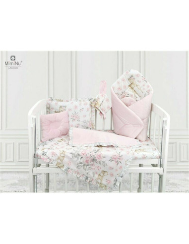 BN-6426972009874,MimiNu - Perna bebelusi profilata, Cu doua fete, Cu functie anti-soc, Pufoasa, Din catifea si bumbac, Materiale