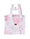 BN-6426972010023,MimiNu - Sacosa textila Mini, Pentru fetite, 24x30 cm, Din bumbac certificat Oeko Tex Standard 100, Peonie Pink