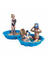 BN-703,Cutie de nisip dubla, Shell, Paradiso Toys, 102 x 88x 20 cm, Albastru