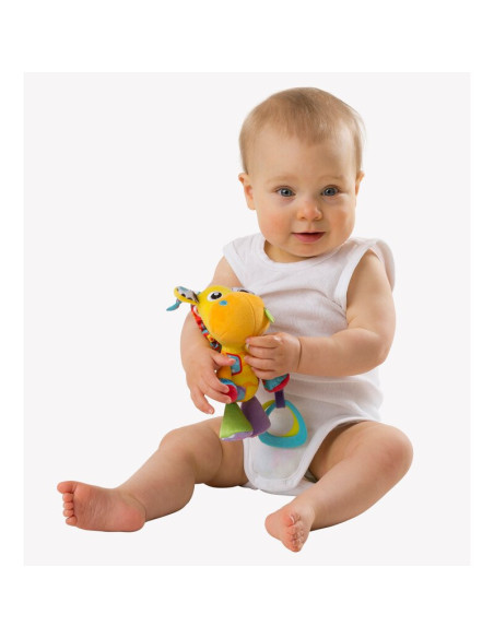 BN-730624,Jucarie pentru carucior, scoica auto si patut, Jerry Giraffe Munchimal, 32 cm, Playgro