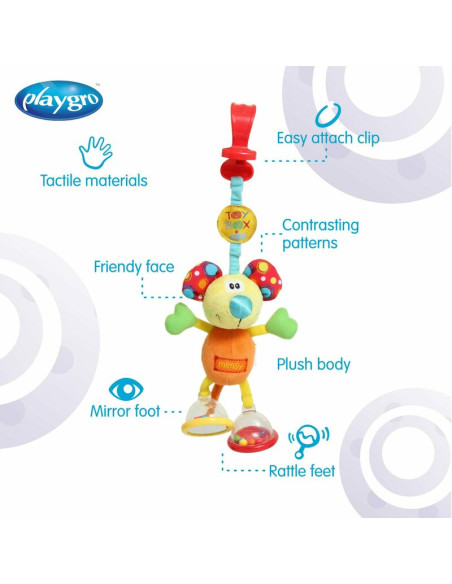BN-12303,Jucarie pentru carucior, scoica auto si patut, Dingly Dangly Mimsy, Playgro