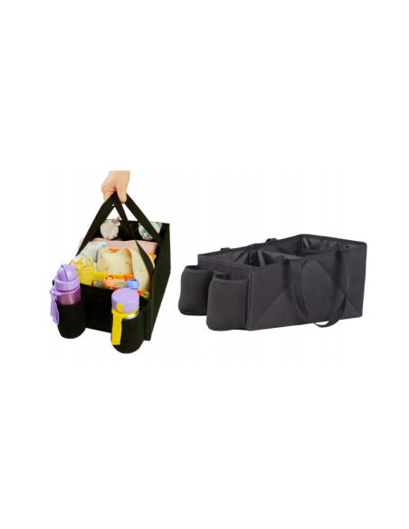 BN-843900,Petite&Mars - Organizator auto, Pliabil, 32 x 26 x 18 cm, Negru