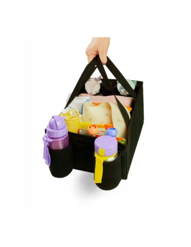 BN-843900,Petite&Mars - Organizator auto, Pliabil, 32 x 26 x 18 cm, Negru
