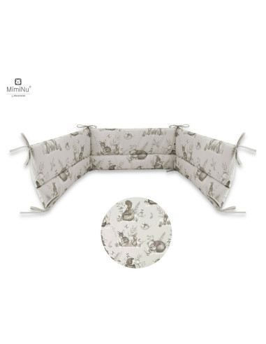 BN-6426972010184,MimiNu - Aparatoare pentru patut 120x60 cm, Din bumbac certificat Oeko Tex Standard 100, Cu inaltimea de 30 cm,
