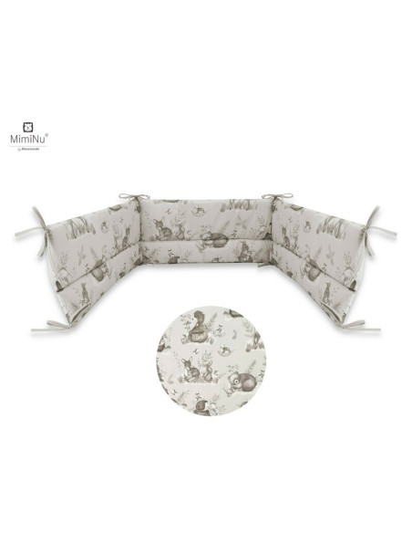 BN-6426972010184,MimiNu - Aparatoare pentru patut 120x60 cm, Din bumbac certificat Oeko Tex Standard 100, Cu inaltimea de 30 cm,