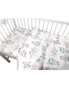 BN-6426972010313,MimiNu - Lenjerie patut 3 piese, Cu protectie laterala, Din bumbac certificat Oeko Tex Standard 100, Pentru pat