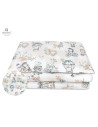BN-6426972010313,MimiNu - Lenjerie patut 3 piese, Cu protectie laterala, Din bumbac certificat Oeko Tex Standard 100, Pentru pat