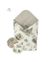 BN-6426972010320,MimiNu - Paturica de infasat cu doua fete, Cu multiple utilizari, Cu inchidere arici velcro, Dimensiune 75x75 c