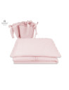 BN-6426972010412,MimiNu - Lenjerie patut 3 piese, Cu volanase, Cu protectie laterala, Din bumbac certificat Oeko Tex Standard 10
