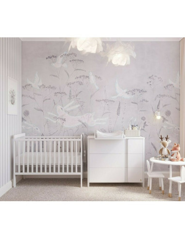 BN-YappyUno_white,Patut YappyUno din lemn, Cu suport pentru saltea reglabil, YappyKids, 120x60 cm, Alb