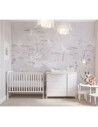 BN-YappyUno_white,Patut YappyUno din lemn, Cu suport pentru saltea reglabil, YappyKids, 120x60 cm, Alb