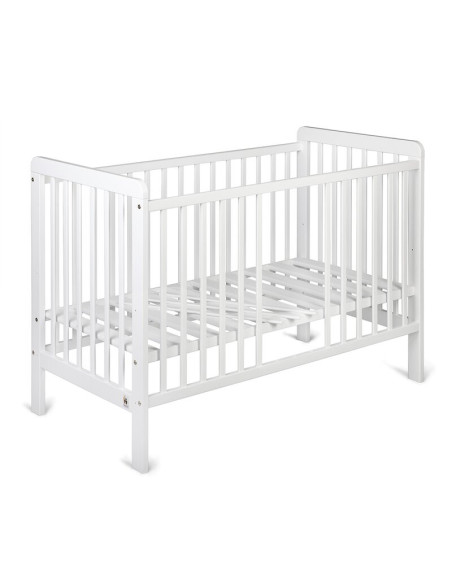 BN-YappyUno_white,Patut YappyUno din lemn, Cu suport pentru saltea reglabil, YappyKids, 120x60 cm, Alb