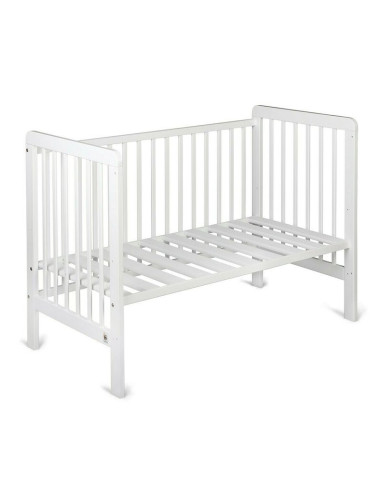 BN-YappyUno_white,Patut YappyUno din lemn, Cu suport pentru saltea reglabil, YappyKids, 120x60 cm, Alb