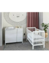 BN-YappyUno_white,Patut YappyUno din lemn, Cu suport pentru saltea reglabil, YappyKids, 120x60 cm, Alb