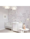 BN-YappyUno_white,Patut YappyUno din lemn, Cu suport pentru saltea reglabil, YappyKids, 120x60 cm, Alb