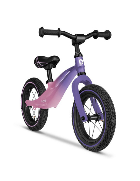 BN-LOE-BART_AIR_PINK_VIOLET,Lionelo - Bicicleta usoara Bart Air, Fara pedale, Cu roti gonflabile, Cu cadru din magneziu, Cu ghid