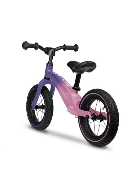 BN-LOE-BART_AIR_PINK_VIOLET,Lionelo - Bicicleta usoara Bart Air, Fara pedale, Cu roti gonflabile, Cu cadru din magneziu, Cu ghid
