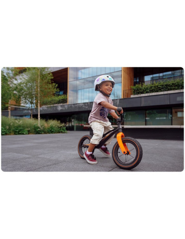 BN-LOE-BART_AIR_PINK_VIOLET,Lionelo - Bicicleta usoara Bart Air, Fara pedale, Cu roti gonflabile, Cu cadru din magneziu, Cu ghid