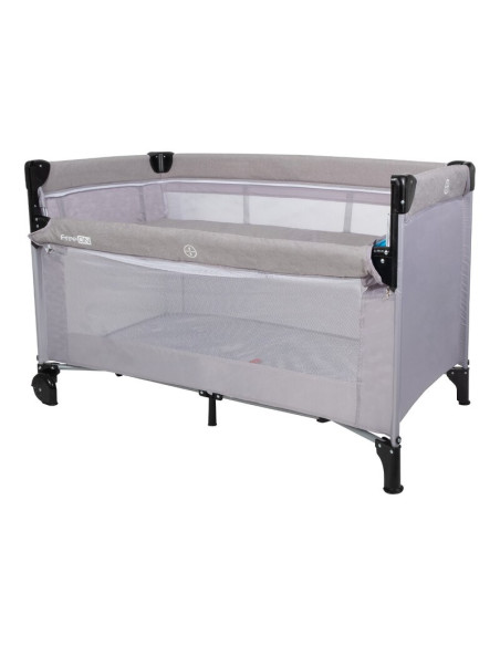 BN-39968,Patut pliant cu etaj suplimentar, Cu laterala reglabila, Co-sleeping, Cu 2 roti, 120x60 cm, Conform cu standardul europ