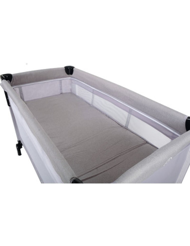 BN-39968,Patut pliant cu etaj suplimentar, Cu laterala reglabila, Co-sleeping, Cu 2 roti, 120x60 cm, Conform cu standardul europ