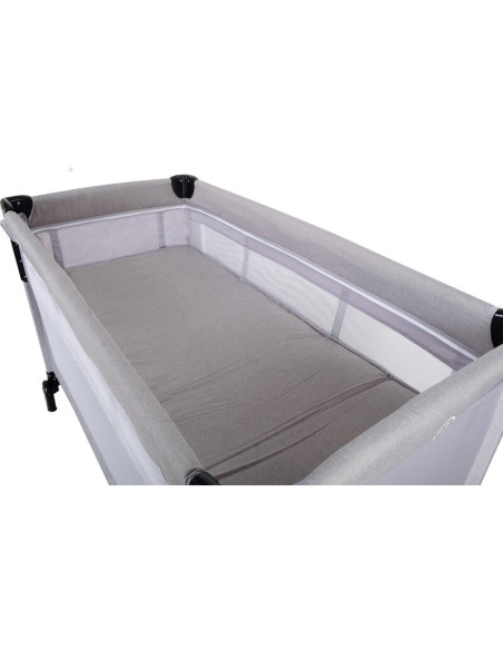 BN-39968,Patut pliant cu etaj suplimentar, Cu laterala reglabila, Co-sleeping, Cu 2 roti, 120x60 cm, Conform cu standardul europ