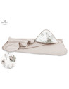 BN-6426972010740,MimiNu - Prosop mare cu gluga, Dimensiune 100x100 cm, Din bumbac si thermo fleece, Materiale certificate Oeko T